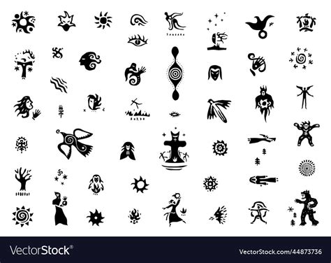 Magic fairytale character shaman sign and symbols Vector Image