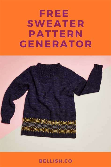 Free sweater pattern generator | Sweater design, Sweaters, Sweater pattern