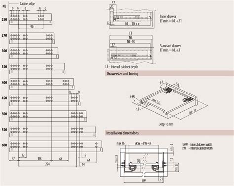 350mm F/E Push To Open Bottom Fix Drawer Slides Pair - Push To Open ...