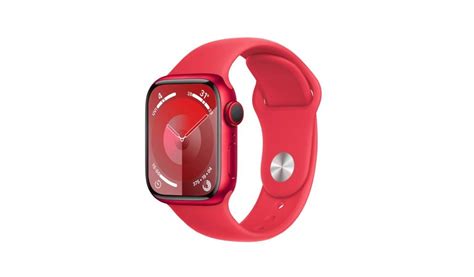 Apple Watch Series 9 GPS + Cellular 41mm Red Aluminum Case with Red ...