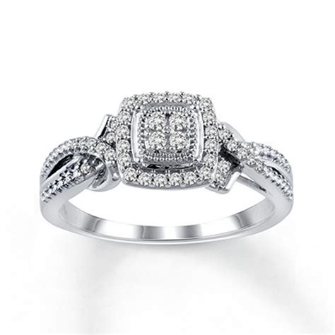 Diamond Promise Ring 1/5 ct tw Round 10K White Gold|Jared | Diamond ...