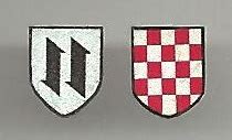 1:6 scale WWII German Waffen SS Helmet Decal Set: Croatian | ONE SIXTH ...