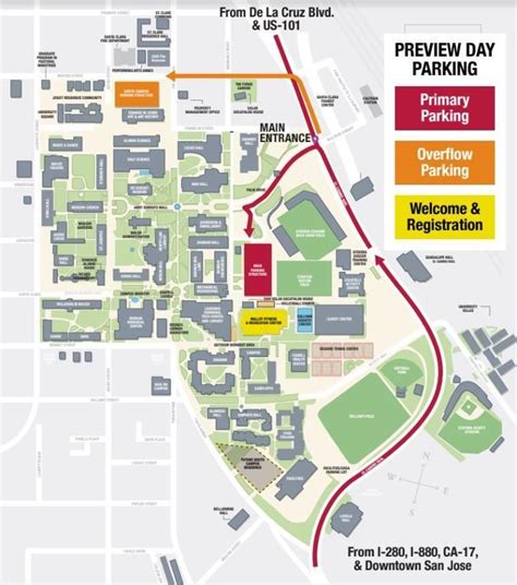 Santa Clara Campus Map – Map Vector