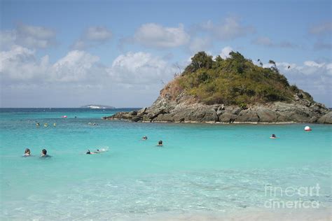 Snorkeling at Trunk Bay St John - USVI Photograph by Johnny A's Wall Art