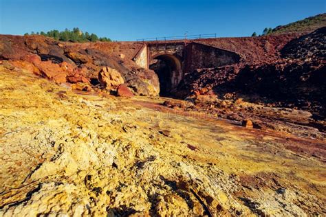 Rio Tinto river in Spain. stock photo. Image of gold - 63725494