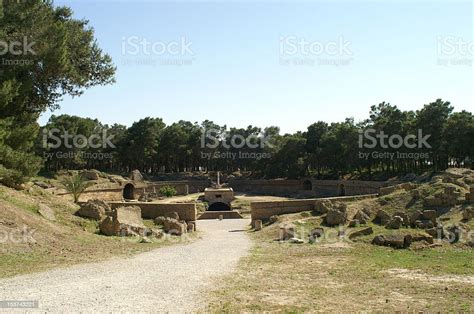 Carthage Amphitheatre Stock Photo - Download Image Now - Carthage - Tunisia, Stadium ...