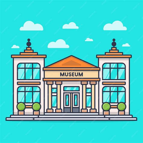 Premium Vector | Museum building cartoon vector