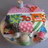 70Th Birthday Cake - Sewing Basket With Patchwork Quilt - CakeCentral.com