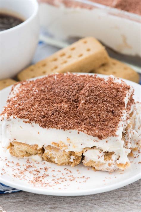 No Bake Shortbread Tiramisu Dessert - Crazy for Crust