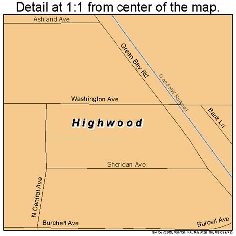 Highwood Illinois Street Map 1734865