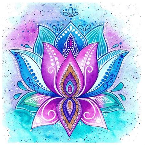 Pin on papel parede | Lotus flower art, Lotus art, Mandala art therapy