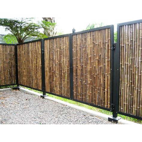 Backyard Bamboo Privacy Fence - House Backyards