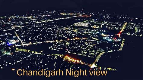 Chandigarh City Night View|Landing at Chandigarh Airport |Aerial complete view of Tricity - YouTube