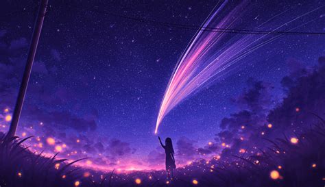 Anime Starry Night Wallpapers - Wallpaper Cave