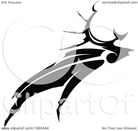 Royalty-Free Vector Clip Art Illustration of a Black And White Moose Logo - 2 by Vector ...