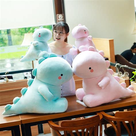 Giant Pink Dinosaur Plush Toys Stuffed Animal Soft Dinosaur Pillow – FMOME TOYS