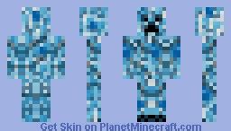 Blue creeper Minecraft Skin