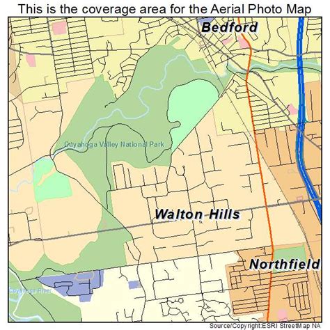 Aerial Photography Map of Walton Hills, OH Ohio