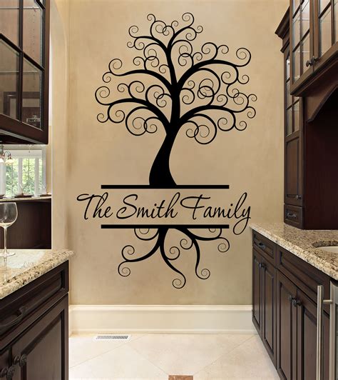 Tree Wall Decal Personalized with Family Name