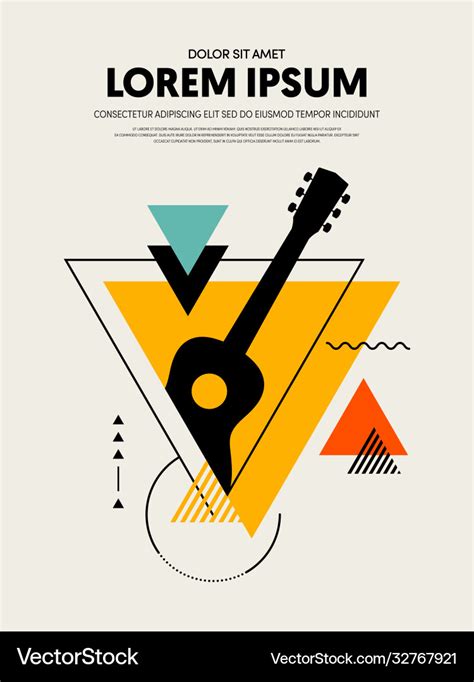 Music festival poster design template modern Vector Image