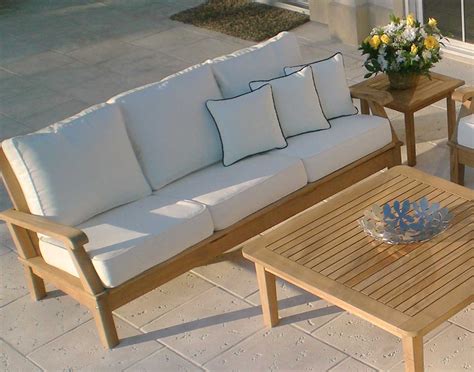 Teak Port Sofa w/ Cushions