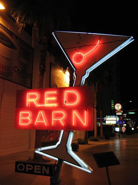 Vintage neon, Red Barn. Las Vegas ~ Neon Museum | Vintage neon signs, Neon signs, Vegas lights