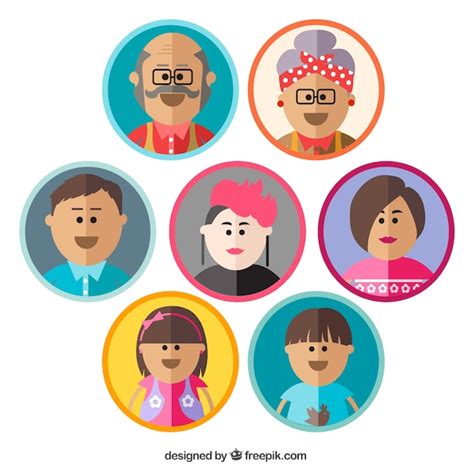 Free Vector | Family avatars