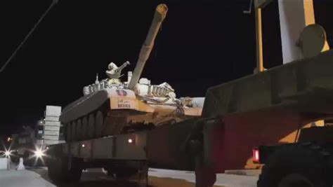 Kuwait Army deployed a M-84 main battle tanks in Saudi Arabia for North ...