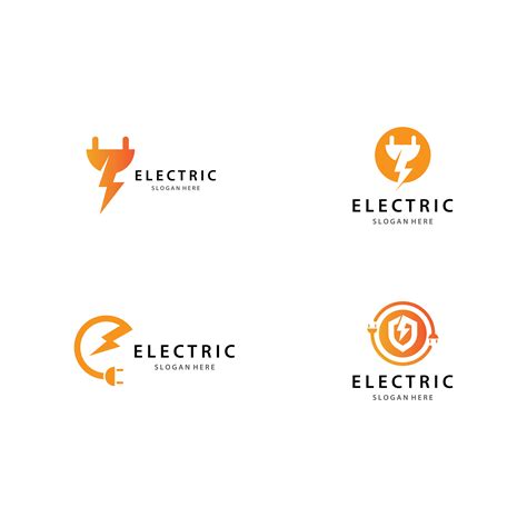 Electric logo icon set 1957993 Vector Art at Vecteezy