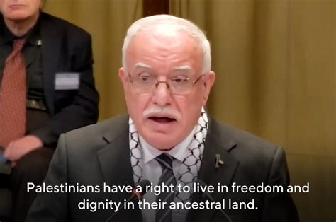 Palestine’s Foreign Minister Gave A Powerful Speech Calling For An End ...