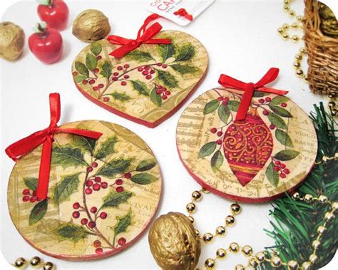 beautiful | Christmas decoupage, Xmas crafts, Christmas crafts