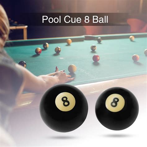 1 PCS Pool Cue Ball Eight Billiard Ball Black Cue Ball 57.2MM / 52.5MM ...