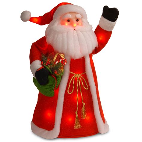 National Tree Co. Decorative Décor Pre-Lit Standing Santa Christmas Decoration & Reviews | Wayfair