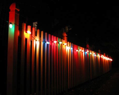 Colourful Christmas Lights on Fence 01 by Kirpernicus, via Flickr ...