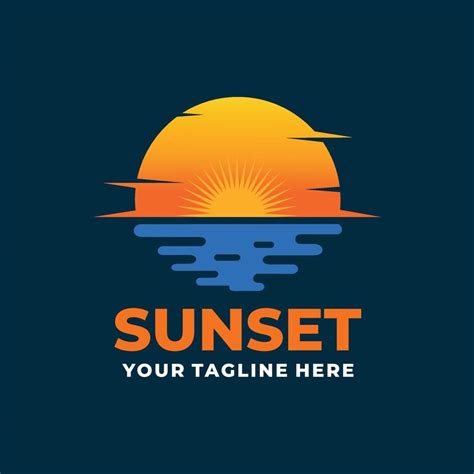 Sunset logo design vector 11955127 Vector Art at Vecteezy