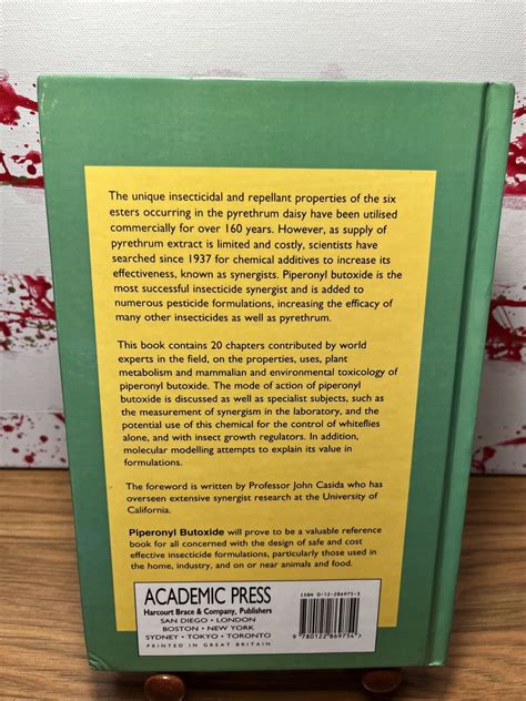 Piperonyl Butoxide: The Insecticide Synergist by D Glynne Jones HC 1998 | eBay