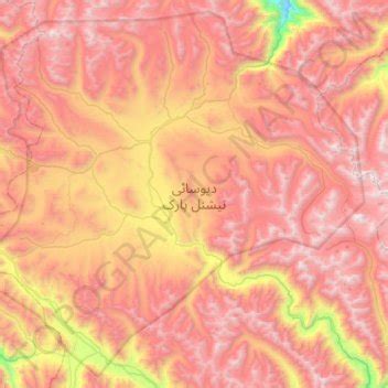 Deosai National Park topographic map, elevation, terrain