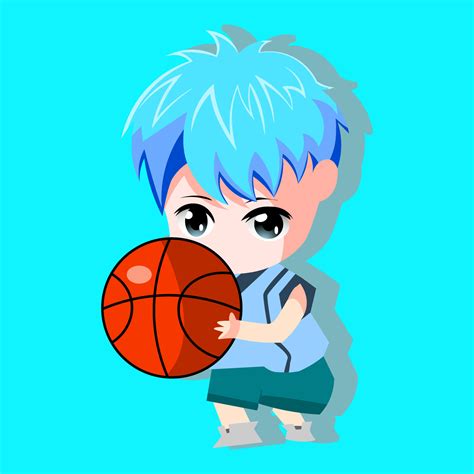 Premium vector l anime basketball which is cute and cool with korean style. royalty free ...