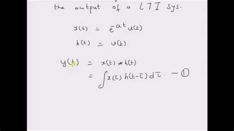 Example: Convolution Integral - YouTube