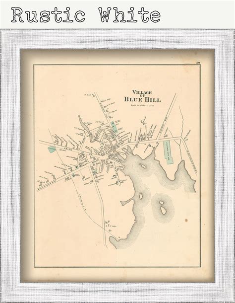 BLUE HILL, Maine 1881 Map, Replica or genuine ORIGINAL