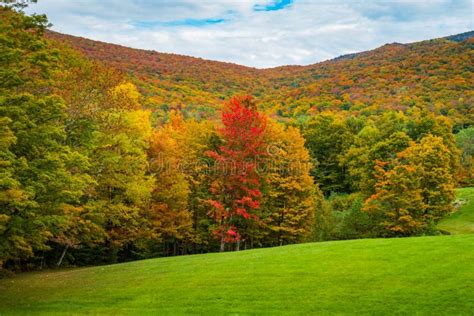 Autumn Landscape in Vermont in Fall Foliage Stock Image - Image of ...