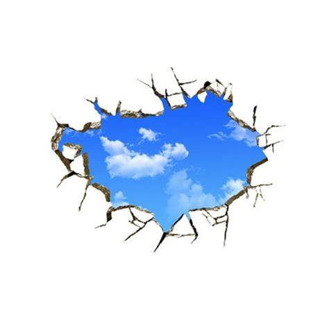 Removable 3D Sky Cloud Wall Stickers Living Room TV Background Wall Decals Mural Home Decor ...