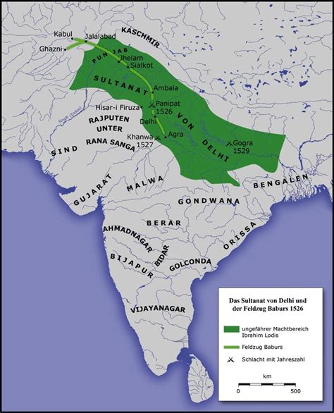 Delhi Sultanate Map 15th Century