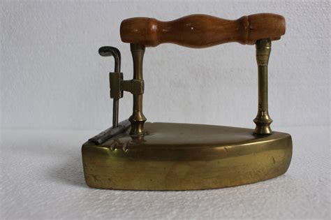 Antique Vintage Restored Brass Flat Iron From Europe / - Etsy