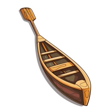 Oar Clipart Canoe Illustration On White Background Cartoon Vector, Cartoon Clipart, Background ...