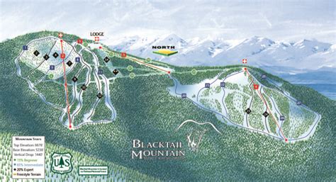 Blacktail Mountain Ski Area Trail Map | OnTheSnow