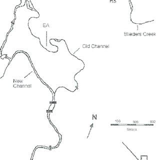 Map of the Comal River, Comal County, Texas, USA, noting sampling sites ...