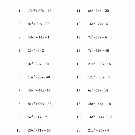 Factoring By Grouping Worksheet — db-excel.com