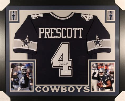 Dak Prescott Signed Cowboys 35x43 Custom Framed Jersey (JSA COA) | Pristine Auction