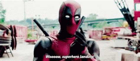 Deadpool Superhero Landing GIF - Deadpool Superhero Landing Good Job - Discover & Share GIFs